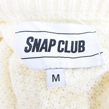 スナップクラブ snapclub ニット カーディガン フレンチスリーブ ベスト 刺繍 薄手 ワンポイント M アイボリー トップス /BT メンズ_画像7