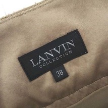 ランバン LANVIN コレクション COLLECTION スカート ツイード フレア マーメイド ひざ丈 M 38 オフ白 アイボリー ライトベージュ 茶_画像4