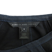 マークバイマークジェイコブス MARC by MARC JACOBS ワンピース ひざ丈 半袖 ライン M4001812 黒 ブラック 紺 ネイビー M ■SM1 レディース_画像4