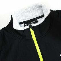 アンダーアーマー UNDER ARMOUR 1366283 014 セーター フリース パイル フルジップ ジャケット 長袖 ロゴ XXL ライトグレー×ブラック ※EK_画像4