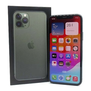 Apple iPhone 11 Pro MWC62J/A 64GB ミッドナイトグリーン バッテリー85％ SIMロック解除済み ○判定