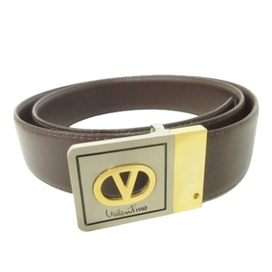 Valentino Valentino Valentino Buckle v Mark Buckle Leather 93-98.5 Brown Brown ■ U90 ☆ aa ★ Мужчина