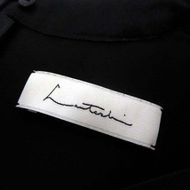 Lautashi ラウタシー シャツ ブラウス プルオーバー 袖フリル 絹 シルク 長袖 S-M 1 黒 ブラック 日本製 レディース_画像5