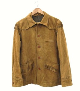  Celt & Cobra CELT&COBRA last warutsu period sheep suede fringe jacket Camel S men's 