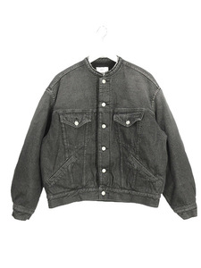 カーキ kha:ki バックボア デニム ジャケット 2 ブラック 黒 BACK BOA DENIM JACKET 2023AW 上着 アウター レディース