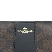 コーチ COACH SIG PVC LTH CRN ZIP ポーチ ロゴ 茶色 ブラウン 黒 ブラック F58035 /SR2 レディース_画像8