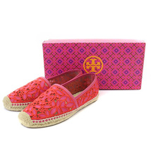 トリーバーチ TORY BURCH エスパドリーユ フラットシューズ レース 7 24cm ピンク 赤 レッド /SR8 レディース_画像6