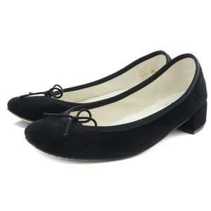 レペット Repetto Camille Ballerinas パンプス スエード リボン 38.5 24.3cm 黒 ブラック V511CV /SR24 レディース