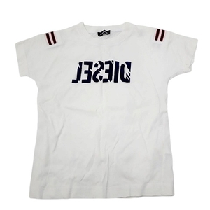 ディーゼル DIESEL フロッキ ロゴ コットン Tシャツ 6（120cm程度） ホワイト キッズ
