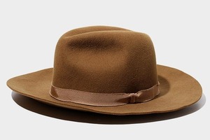 未使用品 DISCOVERED ディスカバード FELT HAT ウール ラビット フェルト 中折れハット 2 CAMEL キャメル DC-S15-A-01 /◆ メンズ