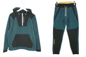 アンダーアーマー UNDER ARMOUR UA ラッシュ ハーフジップフリース プルオーバーパーカー セットアップ XL L ブルー系