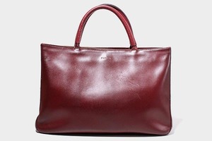 FURLA フルラ レザー ハンド トートバッグ Burgundy バーガンディ /◆☆ レディース