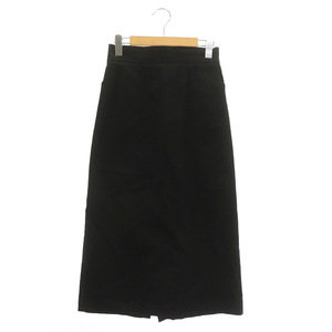 クラネ CLANE POCKET BASIC SKIRT タイトスカート ロング ストレッチ ポケット スリット 1 黒 ブラック /MY ■OS レディース