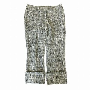  toe Be Schic TO BE CHIC wool tweed cropped pants roll up moheya. bottoms trousers 40 gray series lady's!11