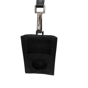 グッチ GUCCI iPodケース ストラップ GGシグネチャー カーフレザー ブラック 黒 0125 レディース
