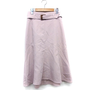  Proportion Body Dressing PROPORTION BODY DRESSING flair skirt long simple belt PM pink beige /HT3 lady's 