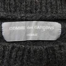 コムデギャルソンオム COMME des GARCONS HOMME ヴィンテージ 田中オム AD1994 コットンウール切替ニット セーター グレー HN-080130 IBO47_画像8