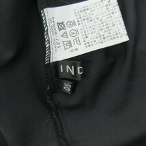 インディヴィ INDIVI 美品 近年 小さいサイズ レイヤード風キーネックオーバーブラウス チュニック 七分袖 黒 ブラック 05 約XS_画像3