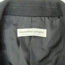 ビューティフルピープル beautiful people テーラードジャケット ブレザー 総裏 本切羽 ウール 黒 ブラック 140cm 0127 キッズ_画像3