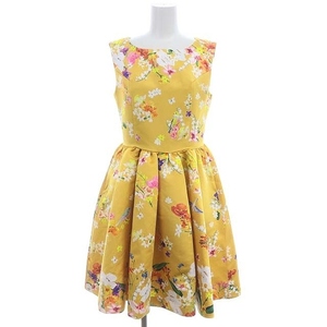  Chesty Chesty floral print no sleeve One-piece knee height 0 yellow yellow multicolor /DF #OS lady's 