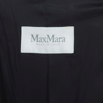 マックスマーラ MAX MARA ステンカラーコート ロング アルパカ ウール混 38 M 黒 ブラック /AT6 ■OS レディース_画像3