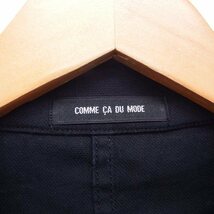 コムサデモード COMME CA DU MODE ジャケット ブルゾン シンプル ベルト 五分袖 綿混 麻混 ブラック 黒 /HT4 レディース_画像3