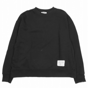 アクネ ストゥディオズ Acne Studios オーバーサイズ 裏起毛 スウェット トレーナー 長袖 カットソー XS 黒/2 メンズ レディース