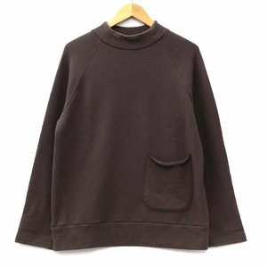 スティールエコンフォール トリコ style+confort tricot モックネック スウェット プルオーバー ダークカーキブラウン レディース