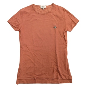 ヴィヴィアンウエストウッドマン Vivienne Westwood MAN オーブ 刺繍 Tシャツ カットソー ロゴ 44 ピンク メンズ※