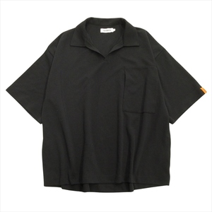 タイトブース TIGHTBOOTH TBPR ポロシャツ カットソー プルオーバー シャツ オーバーサイズ M 黒 ブラック メンズ