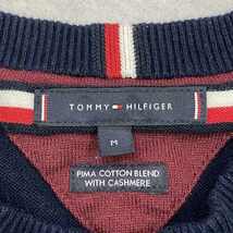 トミーヒルフィガー TOMMY HILFIGER ニット セーター 長袖 カシミヤ混 紺 ネイビー M メンズ_画像6