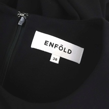 エンフォルド ENFOLD 21AW 2点セット ダブルクロススリーブレイヤーDRESS ドレス ノースリーブワンピース ロング カットソー 長袖 38 黒 白_画像5