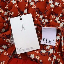 エル ELLE ワンピース 花柄 ロング 長袖 L 赤 レッド /DF ■OS レディース_画像3