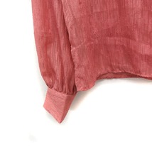 ケービーエフプラス KBF＋ アーバンリサーチ フリル ブラウス シャツ 長袖 柄 透け感 ONE ピンク /FT45 レディース_画像6