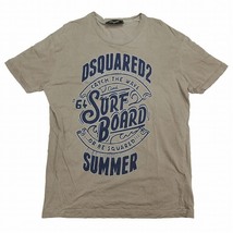 16SS ディースクエアード DSQUARED2 Chic dan fit プリント Tシャツ 半袖 製品染め クルーネック ジャージー生地 プルオーバー カットソー_画像1