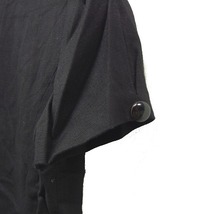 ミニマム MINIMUM ジャケット 半袖 ダブルボタン テーラード 無地 ポケット リボン リネン混 2 ブラック 黒 /C レディース_画像4
