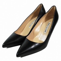 マノロブラニク MANOLO BLAHNIK BB パンプス シューズ 70mm レザー ポインテッドトゥ ハイヒール スティレットヒール 黒 ブラック_画像3