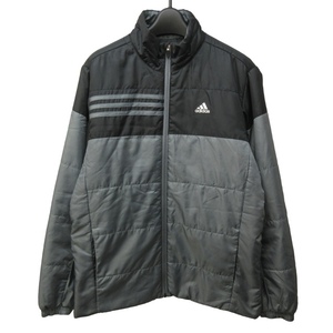 Adidas adidas Golf Golf Beauty Wear Cotton Jacket Blouson Bicolor Переключение логотипа Принт черный пепельный серый L Ibo47 0209