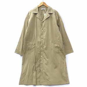  unused goods Ciaopanic CIAOPANIC oversize gloss equipped springs long shirt coat beige F men's lady's 