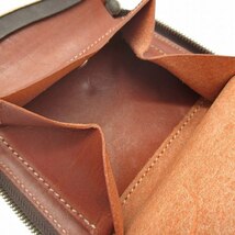 美品 ヴァルコ VARCO REAL WOOD リアルウッド Zip wallet ジップ コンパクト ウォレット ミニ 財布 レザー メンズ レディース/1_画像4