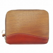 美品 ヴァルコ VARCO REAL WOOD リアルウッド Zip wallet ジップ コンパクト ウォレット ミニ 財布 レザー メンズ レディース/1_画像1