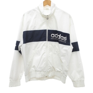 アディダスオリジナルス adidas originals 90s デサント製 ジャケット ブルゾン ジャンパー トレフォイル ホワイト 白 Lサイズ 0210 メンズ