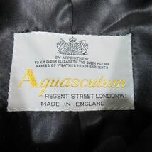 アクアスキュータム AQUASCUTUM ヴィンテージ 英国製 ピュアカシミヤ100% ロング バルマカーンコート ステンカラーコート_画像3