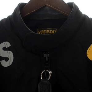 未使用品 SUPREME Vanson タグ付き 20SS Leathers Letters Cordura Jacket ハイネック ナイロン アウター S 黒 ブラックの画像5