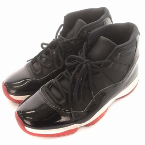 ナイキ NIKE Air Jordan 11 Retro Bred 378037-061 ジョーダン スニーカー US12.5 30.5cm 黒