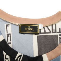 Vintage ヴィンテージ フェンディ FENDI ロゴ ズッカ柄 配色 ワンピース ストレッチ ノースリーブ 42 M マルチカラー レディース /◎ME2_画像6