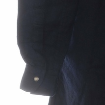 ローブスアンドコンフェクションズ Robes & Confections ウール チュニックシャツ 長袖 ハーフボタン 1 紺 ネイビー /MI ■OS レディース_画像6