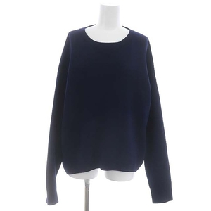 アパルトモン ドゥーズィエムクラス C/N KNIT PULLOVER ニット セーター 長袖 プルオーバー ウール 紺 ネイビー /MI ■OS レディース