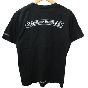 クロムハーツ CHROME HEARTS CHプラスクロスプリント ポケット Tシャツ カットソー スクロールラベル 半袖 ブラック M 2212-304-0030 IBO47