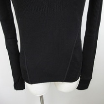 未使用品 ヒューゴボス HUGO BOSS タグ付き リブカットソー Tシャツ ニット織 長袖 黒 ブラック XSサイズ 0215 レディース_画像5